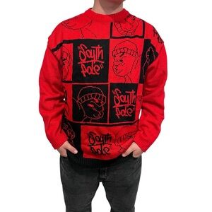 Vintage Red and Black Southpole Sweater